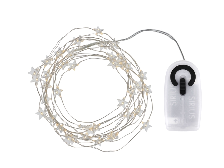 Sirius Trille Stjärnljuskedja - 40 LED - Klar/Silver | Julbelysning - Lätta kedjor | GameStuff