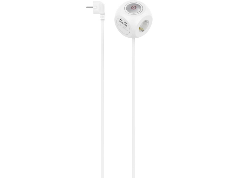 Hama 00223195, 1,4 M, Indendørs, Type E / F, 1,5 Mm², Plast, Hvid