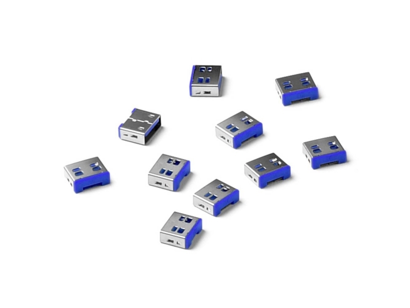 Smartkeeper UL03P1DB, Portblokering, USB Type-A, Blå, Plast, 10 stk, Polybag