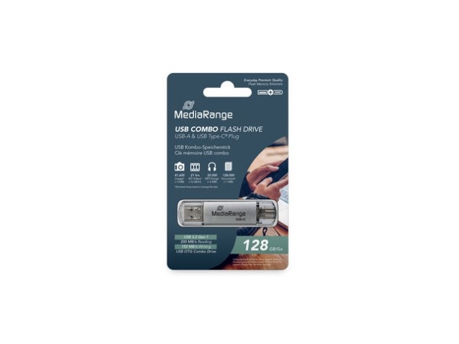 Pendrive Combo 128Gb Usb 3.2 Mediarange High P.