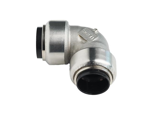 Roth vinkel 15 mm, indstikfittings i rustfri stl