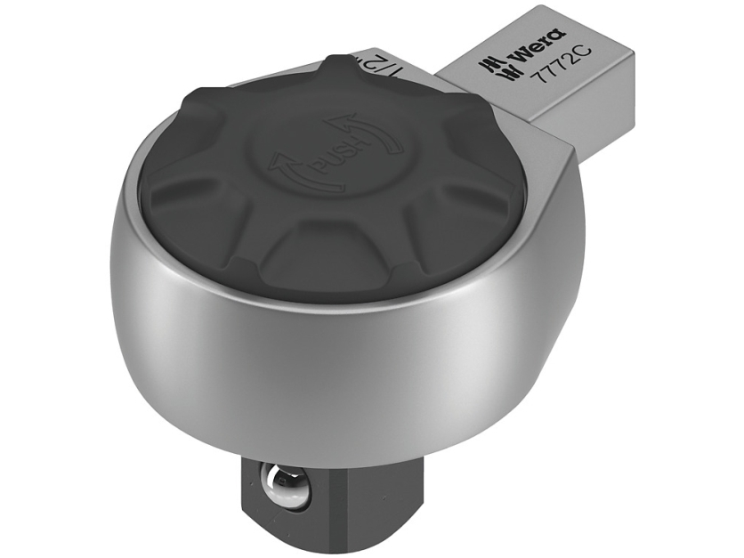 Wera 7772 C, Torque wrench end fitting, Sort, Sølv, 1 stk, Krom vanadium stål (Cr-V), 12.5 mm, 9 x 12 mm