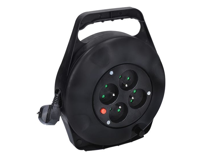 Solight Pb21b, Sort, 4 Ac Stikkontakt(Er), Type E, Type E, Vinklet, 10 M