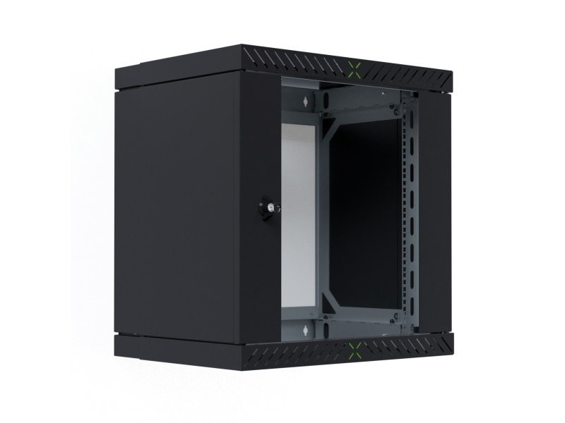 Efb Elektronik Wgx-1206Ts.G1, Vægmonteret Stativ, 12U, 60 Kg, Nøglelås, Sort