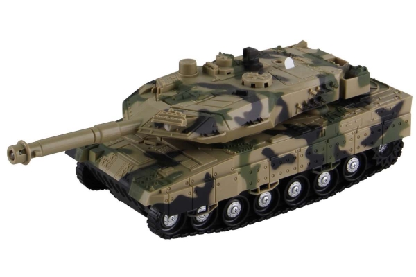 KLX Militær kampvogn med friktion, lys, lyd og Try-Me (534681)