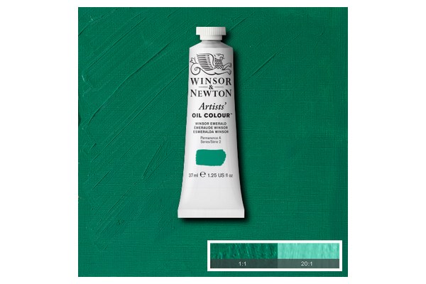 Artists Oil Colour 37Ml Winsor Emerald Row