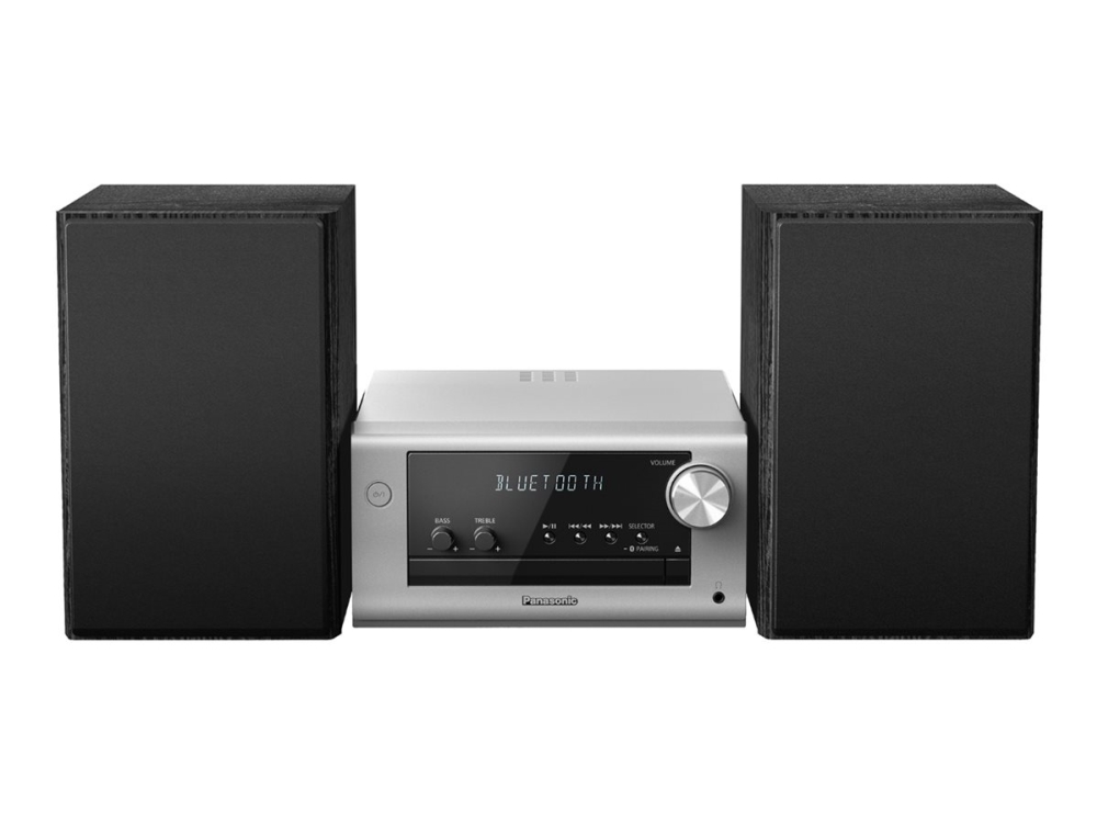 Panasonic Sc-Pm704eg-S Micro Hifi System Med 80W, Cd, Bluetooth, Dab+, Sølv