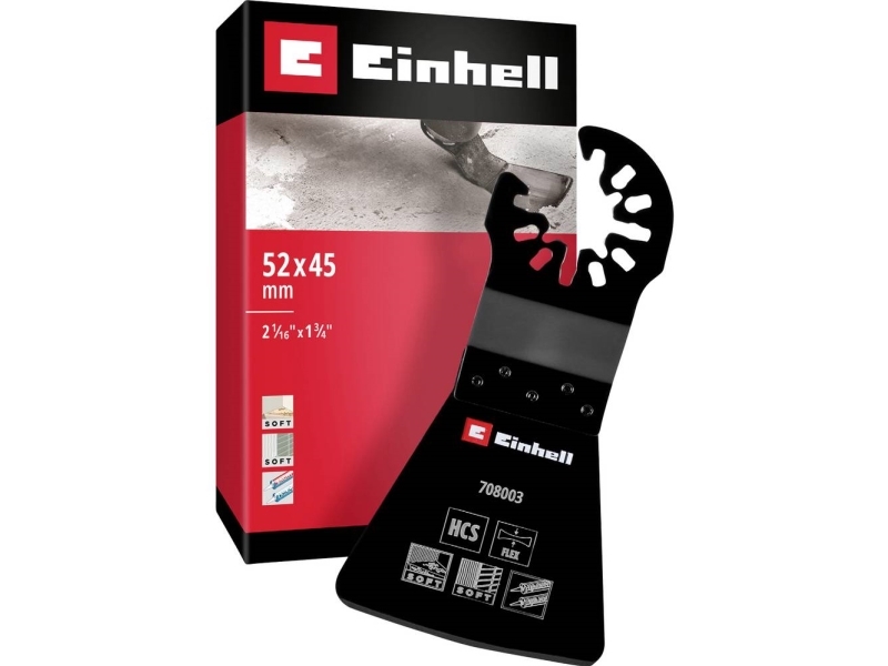 Einhell 708003 Schaber Hcs, Flexibel 52Mm Krom-Vanadium Stål, Hcs Skraber 52 Mm 1 Stk