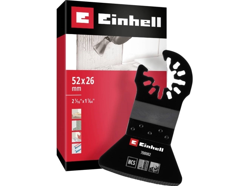 Einhell 708002 Schaber Hcs, Starr 52Mm Krom-Vanadium Stål, Hcs Skraber 52 Mm 1 Stk