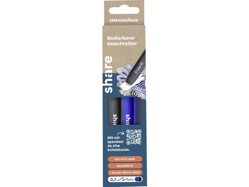 Share Gelrulle Blå , Sort 0.7 Mm