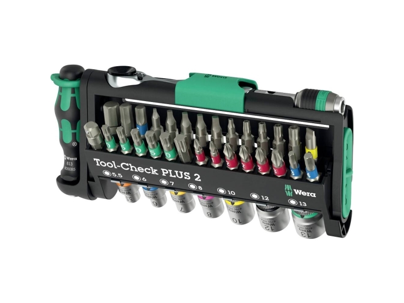 Wera Tool-Check PLUS 2 05049056001 Bits&aelig;t 39 delar Krydsk&aelig;rv Phillips, TORX, TORX BO, K&aelig;rv, Unbrako, Indvendig firkant, Udvendig sekskant, Udvendig firkant