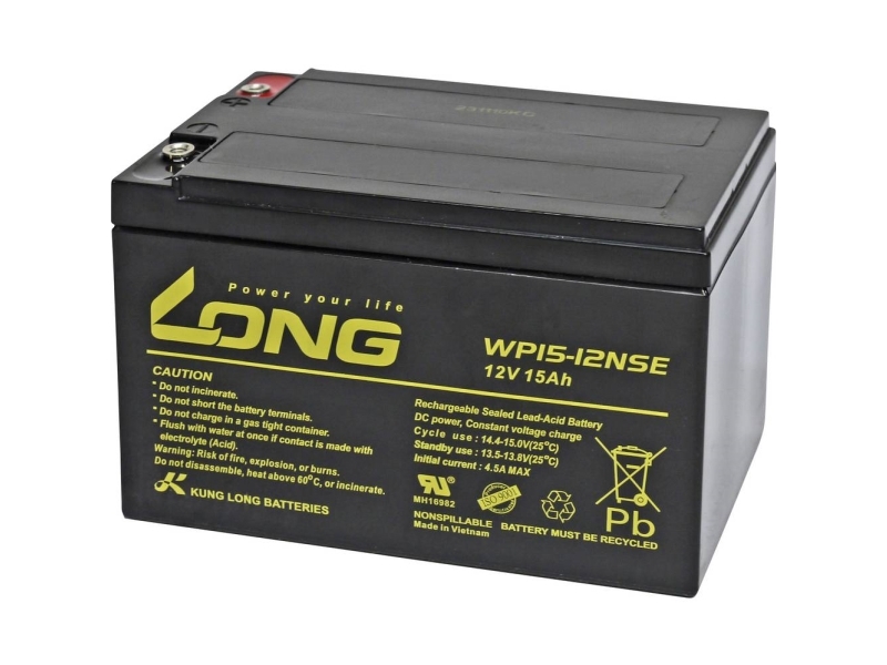 Blybatteri Kunglong Wp15-12Nse-M Blyfleece 15 Ah 12 V 1 Stk