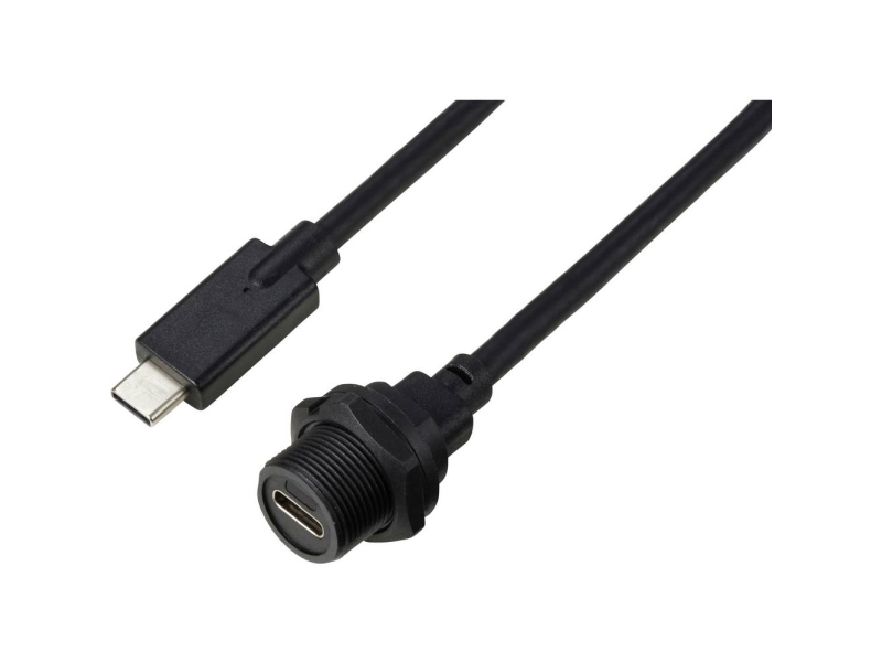 Usb-C 3.1 Stik Til Tilslutning Ip67 (Gevind) Kabel 0,5 M. Tc-E10t-Ft3.1-Pwf/Mt3.1-Nwa-0.5Pv-S Vandtæt Plastkabel Tc-13543600 Tru Components Indhold: