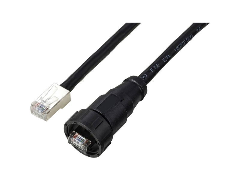 Tru Components Tc-E13t-Mr6-Mca/Nca-0.5Pv-S Rj45 Kabel Mit Gerader Leitung, Ip67 (Mit Gewinde), Cat6a, 0,5 M Tc-13543632 Polzahl (Rj) 8 Schwarz 1 St