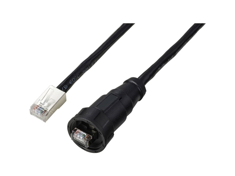 Tru Components Tc-E13t-Mr5-Mca/Nca-0.5Pv-S Rj45 Kabel Mit Gerader Leitung, Ip67 (Mit Gewinde), Cat5e, 0,5 M Tc-13543628 Polzahl (Rj) 8 Schwarz 1 Stüc