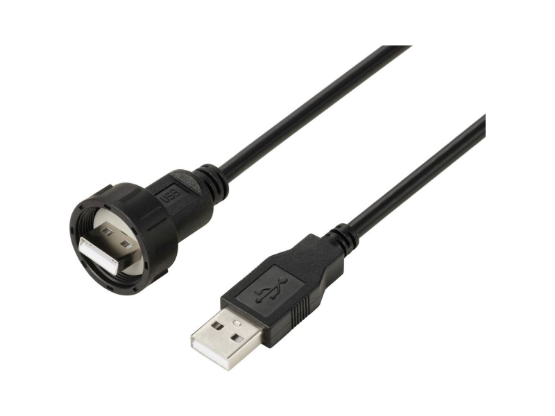Usb 2.0 -Kabel Med Usb-A-Stik På Ip67-Usb-A-Stik, 0,5 M Tc-E13t-Mu2-Mwa/Nwa-0.5Pv-S Vandtæt Plastkabel Tc-13543536 Tru Components Indhold: 1 Stk