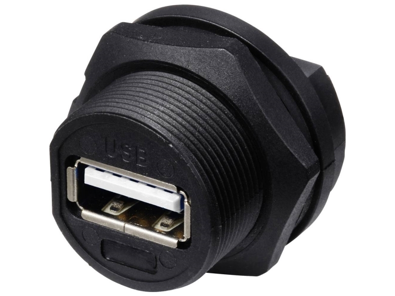 Usb 2.0 -Tilslutning Til Montering På Bagsiden (Gevind) Tc-E13t-Fu2-Ppf Tc-13543552 Tru Components Indhold: 1 Stk