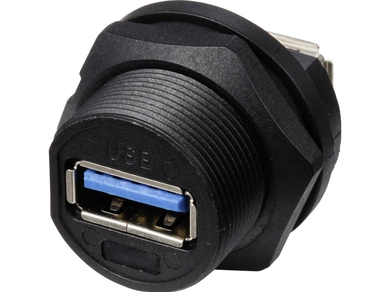 Usb 3.0-Anschluss Stecker/Stecker Ip67 (Mit Gewinde) Tc-E13t-Fu3-Prf Tc-13543572 Tru Components (1 Stk.)