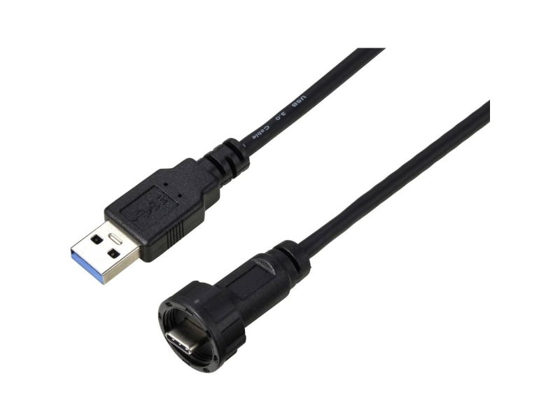 Usb-C 3.0 Stik På Usb-Stik Ip67 (Gevind) Kabel 0,5 M. Tc-E10t-Mt3-Mwa/Mu3-Nwa-0.5Pv-S Vandtæt Plastkabel Tc-13543592 Tru Components Indhold: 1 Stk