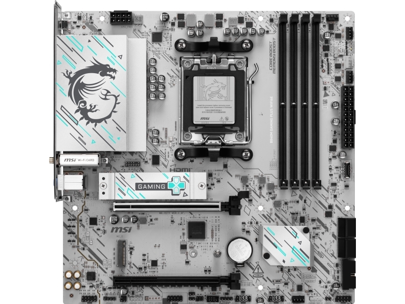 Msi B840m Gaming Plus Wifi6e, Amd, Socket Am5, Amd Ryzen 7000 Series, Amd Ryzen 8000 Series, Amd Ryzen 9000 Series, Socket Am5, Ddr5-Sdram, 256 Gb