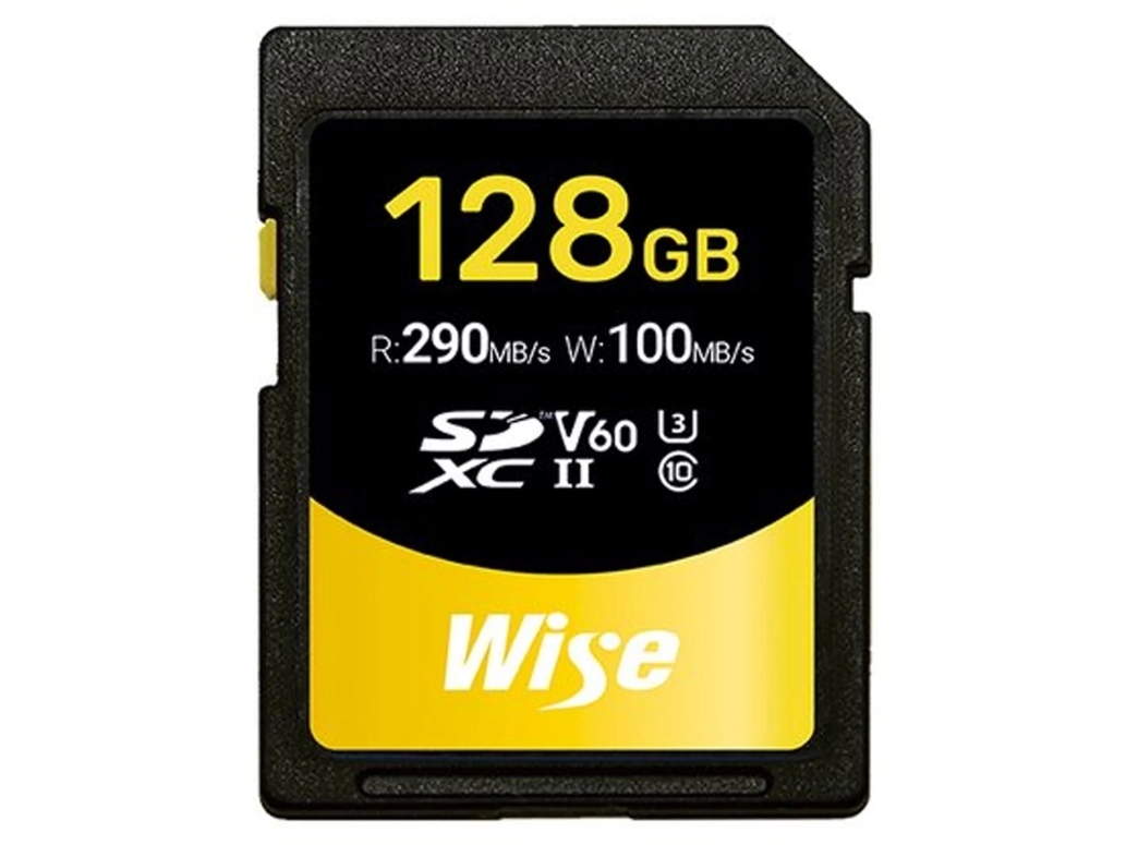 Wise Sd-S128, 128 Gb, Sdxc, Tlc, 290 Mb/S, 100 Mb/S, V60