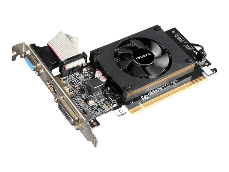 Gigabyte Gv-N710d3-2Gl - Grafikkort - Gf Gt 710 - 2 Gb Ddr3 - Pcie 2.0 X8 Low-Profile - Dvi, D-Sub, Hdmi