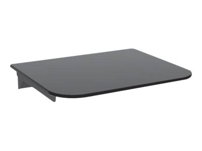 TECHly - Hylde - for audio-/videokomponenter - stål, hærdet glas - sort - vægmonterbar