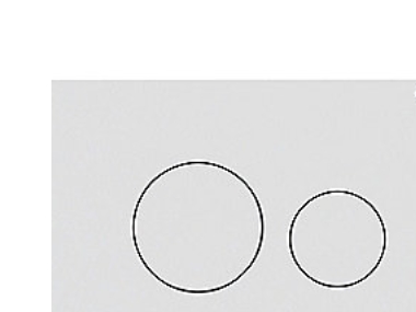 Geberit Sigma40 Betjeningplade - Til Dobbeltskyl Round Hvid Mat