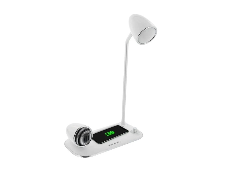 Tellur Tellur Nostalgia Kabelloses Desktop-Ladegerät. Bluetooth-Lautsprecher. Weiße Schreibtischlampe
