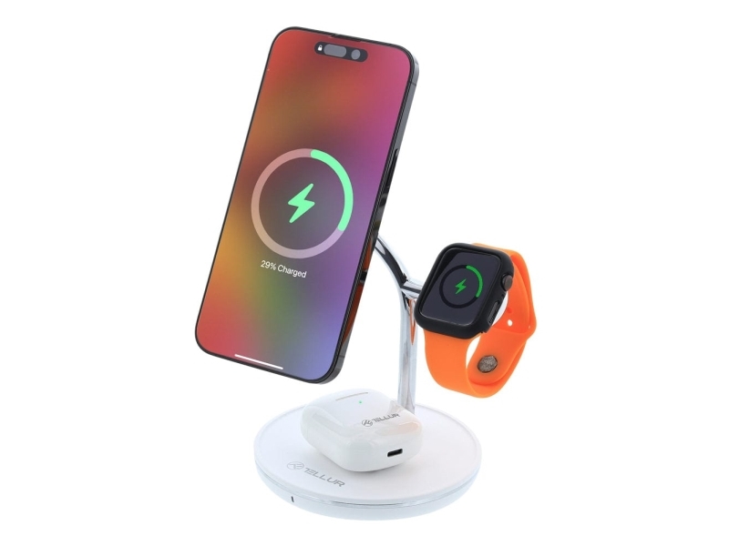 Tellur 3In1 Magsafe Kabelloses Ladegerät Mit Standfuß