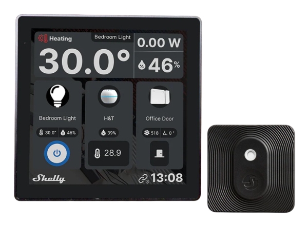 Shelly SHELLY_WD_HT_BUNDLE_S, Svart, 1 GB, 8 GB, Gjuten aluminium, Glas, Plast, Röra, -20 - 40 ° C | Huset - Husautomatisering | GameStuff