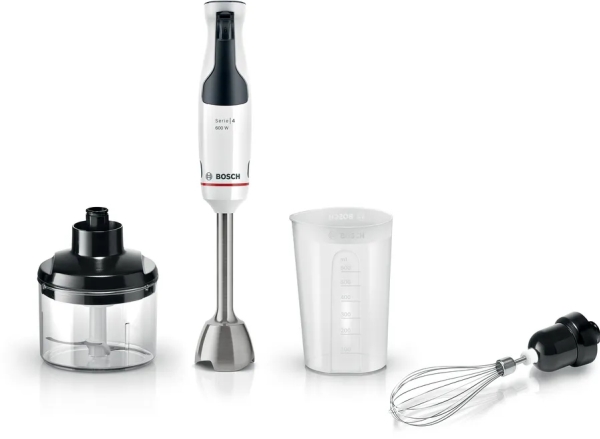 Bosch Serie 4 MSM4W221, Nedsænkning blender, 0,6 L, 1,4 m, 600 W, Hvid