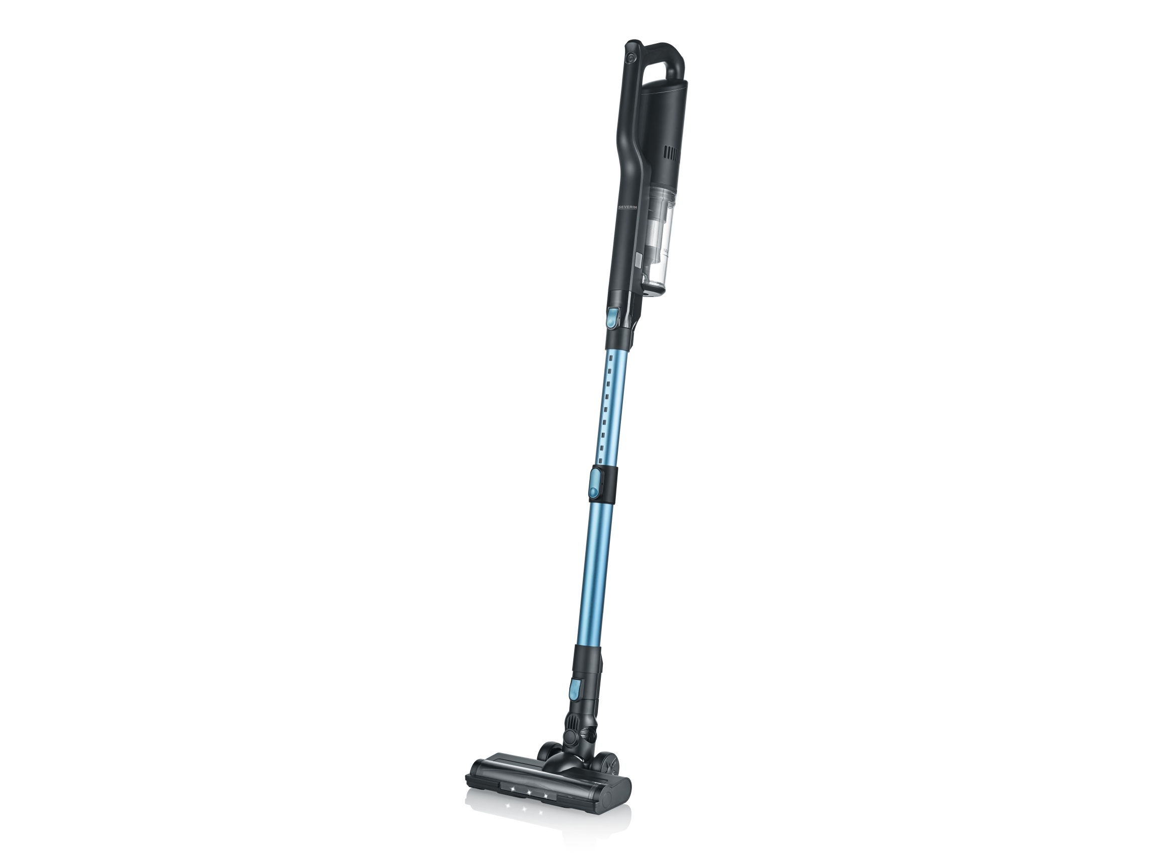 Severin Hv 7151, Stabstaubsauger, Beutellos, Schwarz, Blau, Silber, Rechteckig, Kunststoff, Trocken