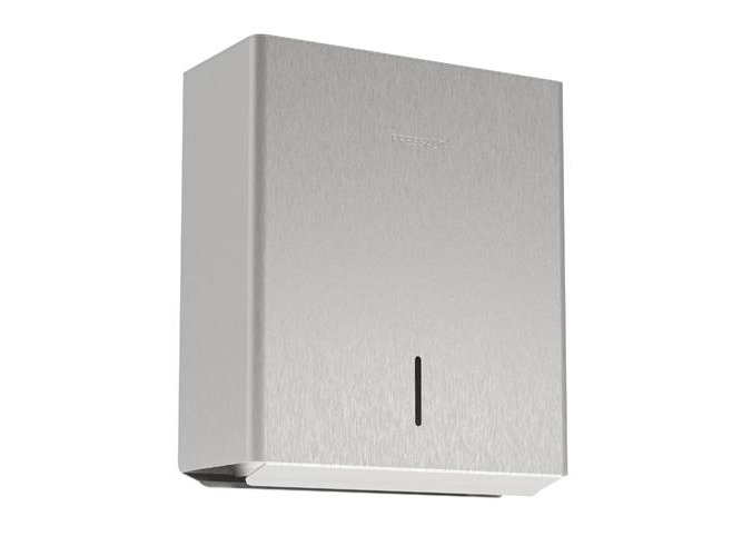 Pressalit Public Classic - Pappersdispenser, manuell, 500 ark, borstat stål | Rengöring - Avtorkning - Toalettpapper och dispensrar | GameStuff