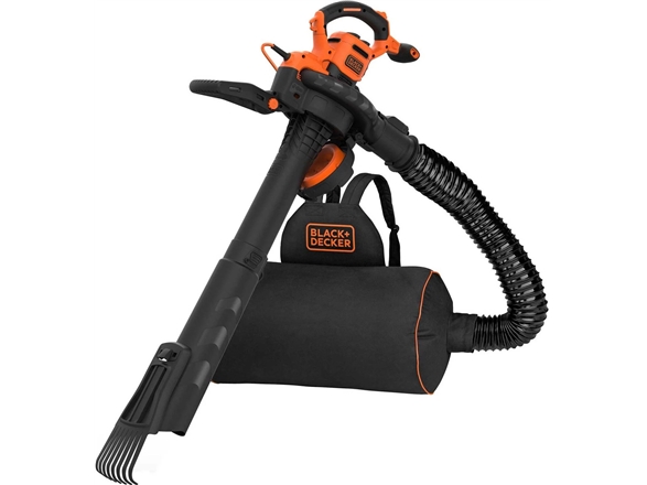 Black & Decker Beblv301-Qs, Rucksack-Gebläse, 206 Km/H, 404 Km/H, 268 M³/H, 72 L, Schwarz, Orange