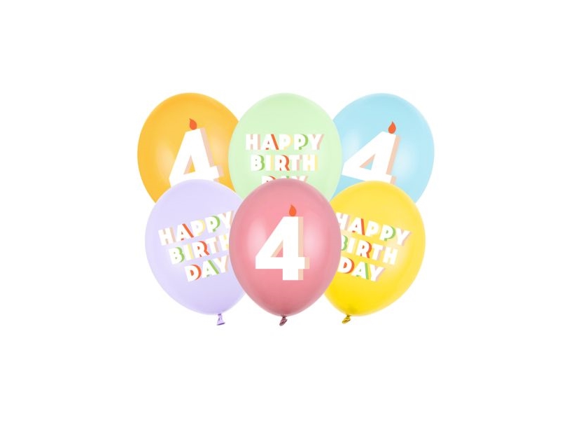 Ballonbuket Happy Birthday, 4 År