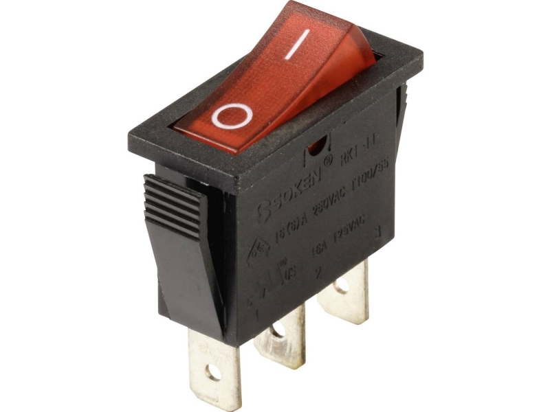 TRU COMPONENTS TC-13599540 Vippekontakt 250 V/AC 16 A 1 x Off/On Klikkende 1 stk