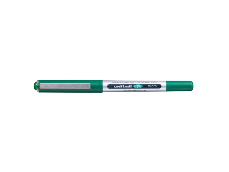 Rollerpen Uni-Ball Eye Grøn 0,2Mm Ub-150E 70% Genbrugsplast - (12 Stk.)