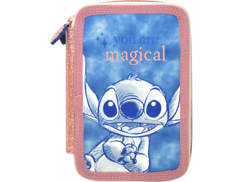 Stitch 2-kammars pennfodral med tillbehör ST00024 Kids Euroswan | Skola & Hobby - Till skolväskan - Pennfodral | GameStuff