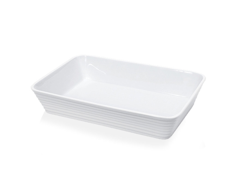 Küchenprofi Burgund, Serveringsskål, Porslin, Vit, Rektangulär, 120 mm, 200 mm | Köksutrustning - Köksredskap - Fat | GameStuff
