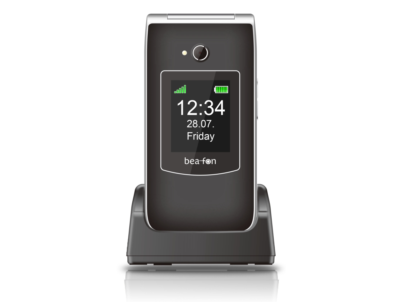 Beafon Sl645 Lte (4G), Muslingeskal, Single Sim, 7,11 Cm (2.8"), 1,3 Mp, 1550 Mah, Sort, Sølv