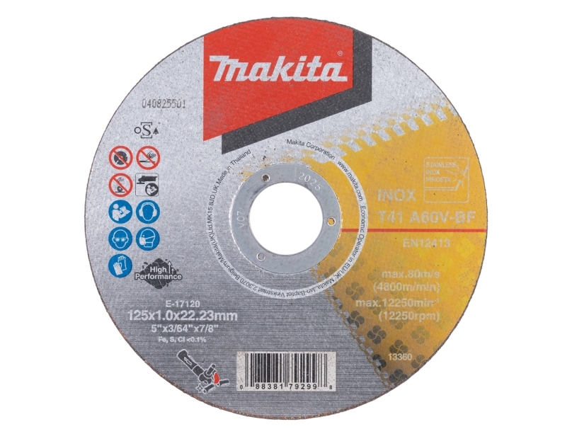 Makita E-17120-12 Trennscheibe gerade 125 mm 12 St., Klippskiva, Platt i mitten, Metall, Rostfritt stål, Makita, 2,22 cm, 12,5 cm | Verktyg & Verkstad - Handverktyg - Tillbehör til Handverktyg | GameStuff
