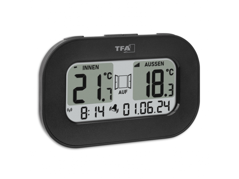 Tfa-Dostmann 30.3046.01, Elektronisk Miljøtermometer, Indendørs/Udendørs, °C, -40 - 60 °C, Digital, Sort