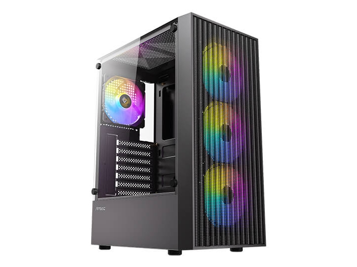 Antec Ax27 Rgb, Midi-Tower, Pc, Schwarz, Atx, Itx, Micro Atx, Kunststoff, Stahl, Gaming
