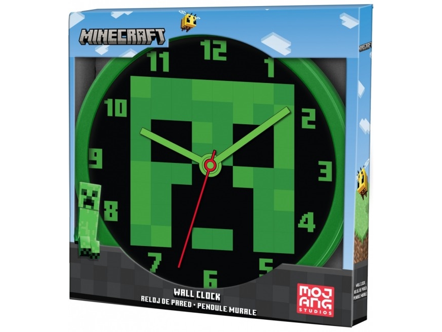 Børn Euroswan Vægur 25Cm Minecraft Min3018 Børn Euroswan