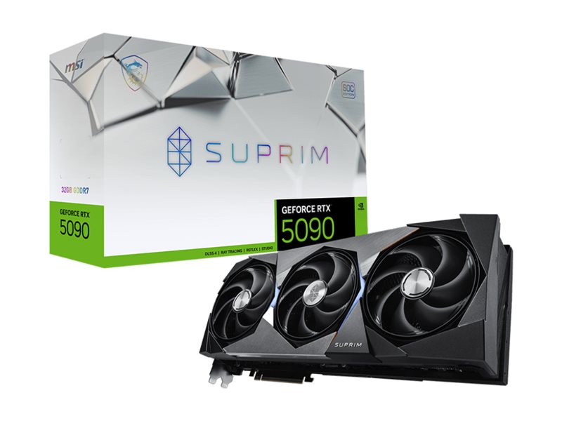 Msi Suprim Geforce Rtx 5090 32G Soc, Geforce Rtx 5090, 32 Gb, Gddr7, 512 Bit, 7680 X 4320 Pixel, Pci Express X16 5.0
