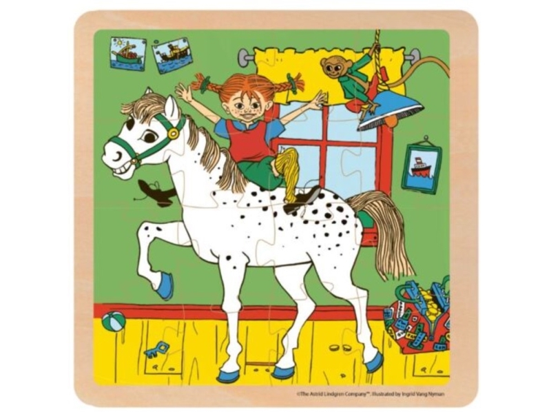 Pippi Langstrumpf - Holzpuzzle - Auf Dem Pferderücken