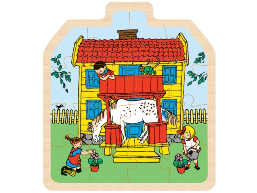 Pippi Långstrump - Träpussel - Hus | Leksaker - Spel - Pussel | GameStuff