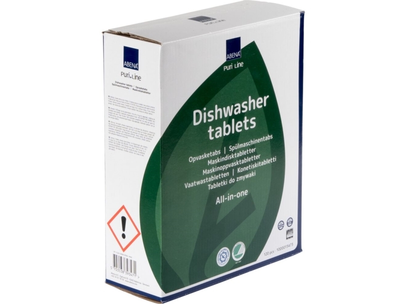 Diskmedelstabletter ABENA Puri-Line all-in-one vattenlöslig folie utan klor - utan färg och parfym (5 st.) | Vitvaror - Vitvaror tillbehör - Diskmaskin tillbehör | GameStuff
