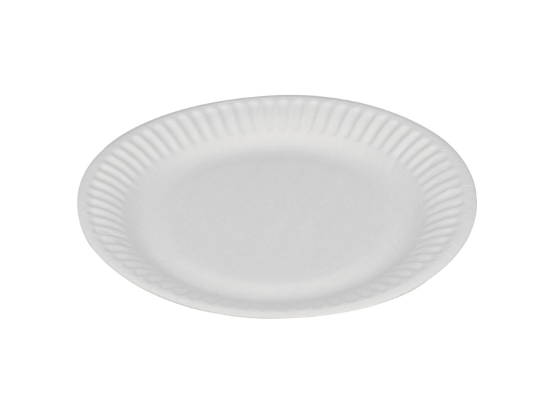 Paptallerken, ABENA Gastro, Ø15cm, hvid, pap - (20 stk.)